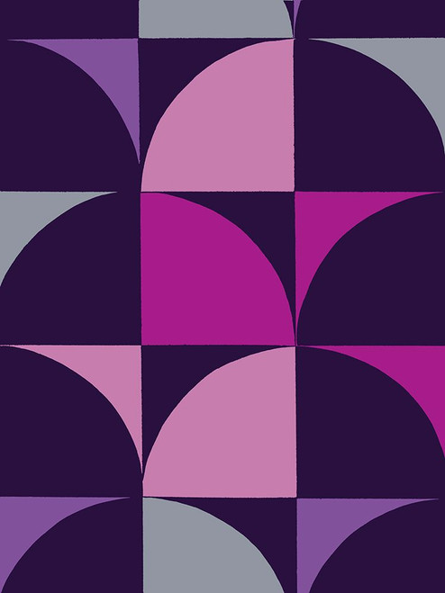 Monochrome Patterns 9 in Purple Poster Print - Studio NM