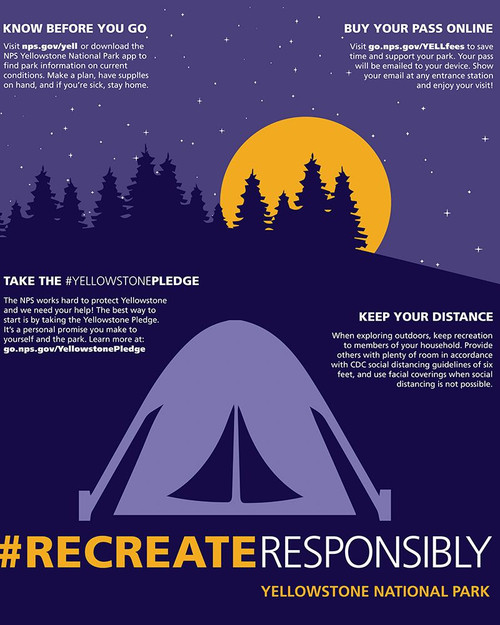 Recreate Responsibly Camping Poster Poster Print - Travel Posters Vintage