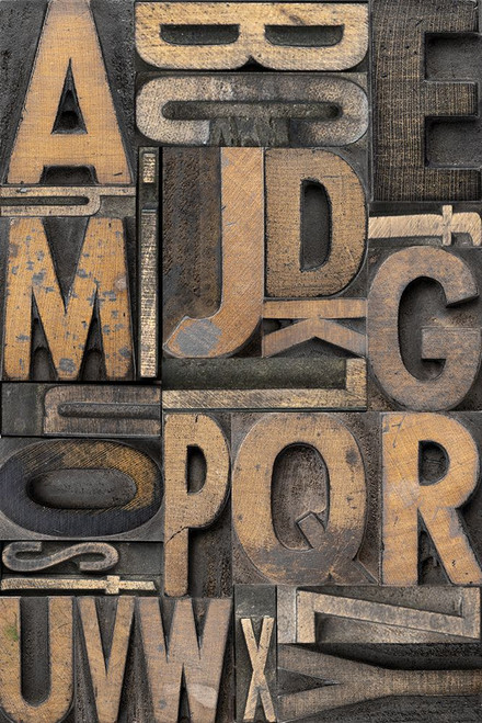 Letterpress Alphabet Poster Print - Studio SEA