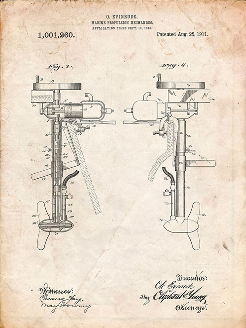 PP979-Vintage Parchment Otoscope Patent Print Poster Print - Cole Borders