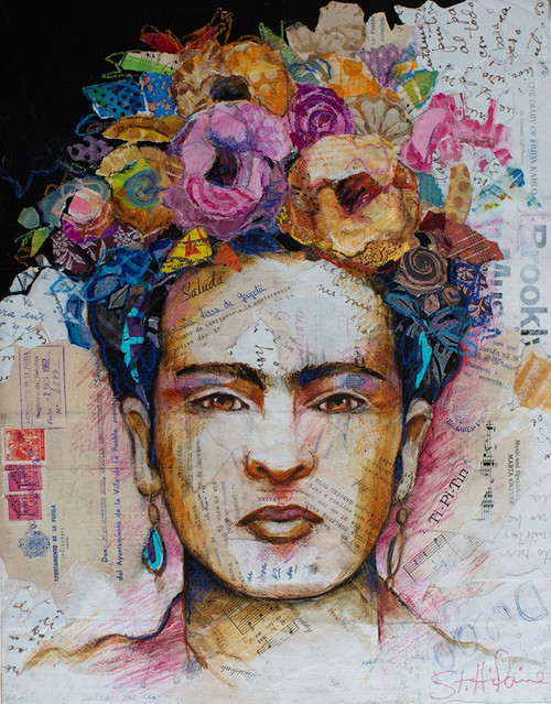 Fabulous Frida and Florals Poster Print - Hilaire Elizabeth St