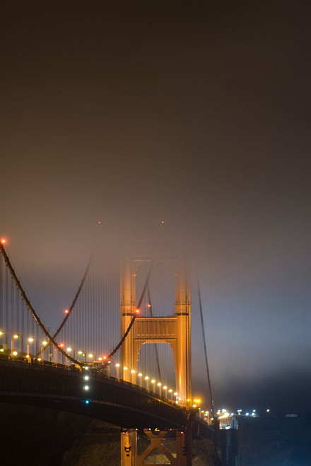 Golden Gate in Fog Poster Print - Photo GS