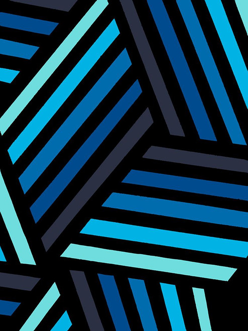 Monochrome Patterns 4 in Blue Poster Print - Studio NM