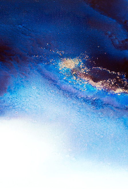 Blue And Gold 3 Poster Print - Alyson Storms