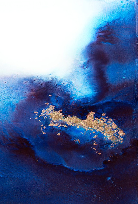 Blue And Gold 2 Poster Print - Alyson Storms