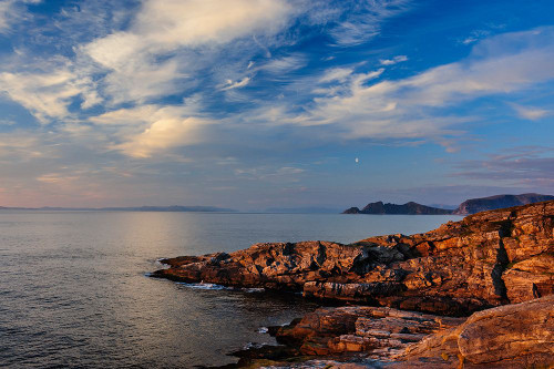 Norway-Finnmark-Loppa. Looking out over the Norwegian sea from the northern tip of Loppa island. Poster Print - Fredrik Norrsell