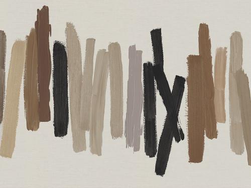 Strokes in Brown I Poster Print - Ellie Roberts