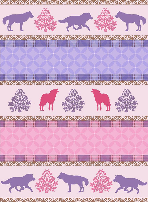 Roving Wolf Pattern Poster Print - Licensing Studio Art