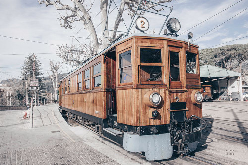 Mallorca Train Neutral Poster Print - Nathan Larson