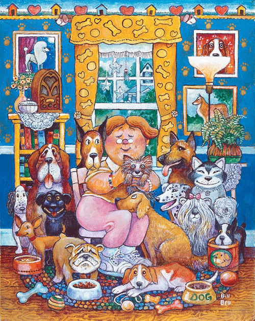 The Lady Who Loves Dogs Poster Print - Bill Bell