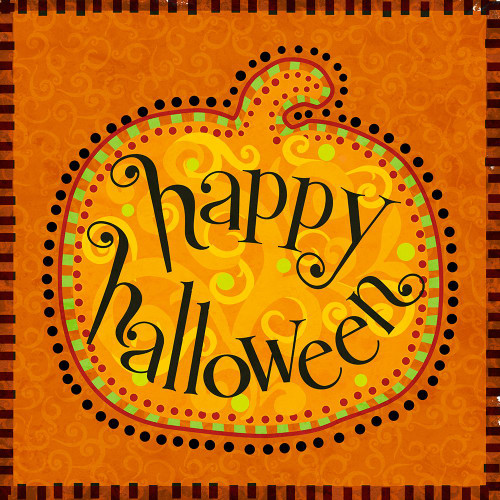 Calico Pumpkin Halloween Poster Print - Ali Lynne