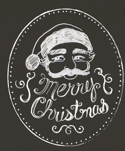 Santa in Chalk Poster Print - Ali Lynne