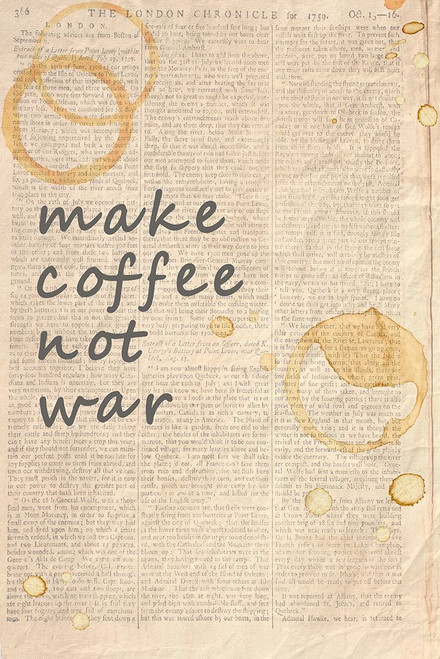 Make Coffee Not War Poster Print - ArtLab GI