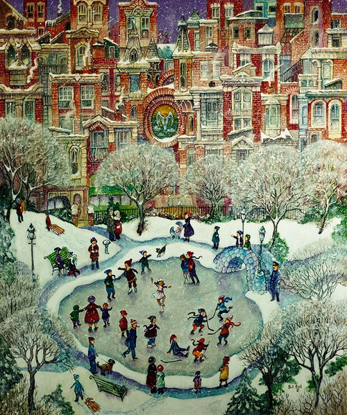 City Skaters Poster Print - Bill Bell