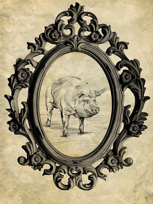 Framed Pig Poster Print - Studio SEA