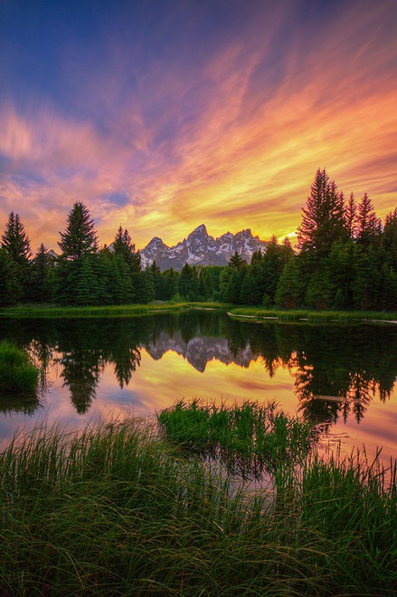 Last Rays Over The Grand Tetons Poster Print - Bill Sherrell