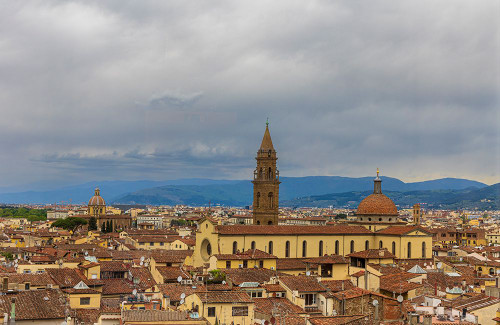 City view from Palazzo Vecchio. Tuscany-Italy. Poster Print - Tom Norring