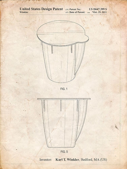 PP906-Vintage Parchment Keurig Cup Poster Poster Print - Cole Borders
