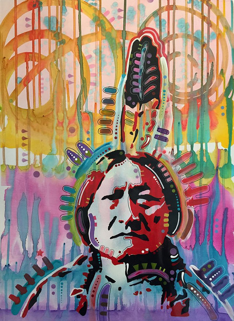 Sitting Bull purple Poster Print - Russo Collection Dean