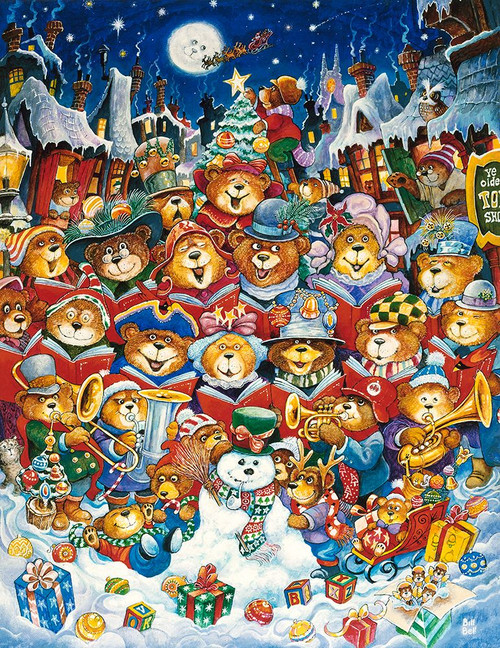 Teddy Bear Christmas Poster Print - Bill Bell