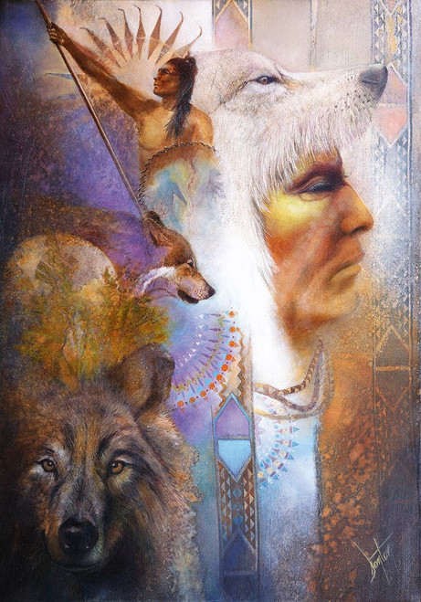 Vision Of The Wolf Poster Print - Denton Lund