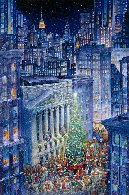 Christmas In The City Poster Print - Bill Bell