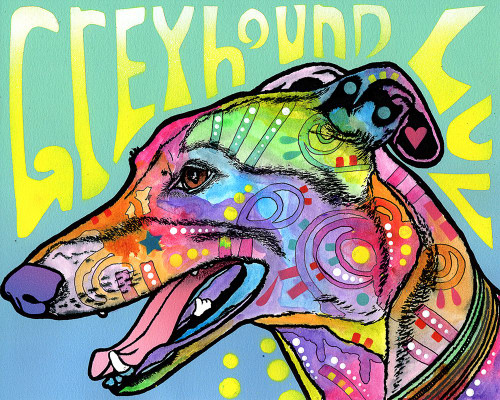 Greyhound Luv Poster Print - Russo Collection Dean