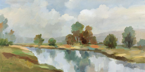 River and Clouds Poster Print - Silvia Vassileva