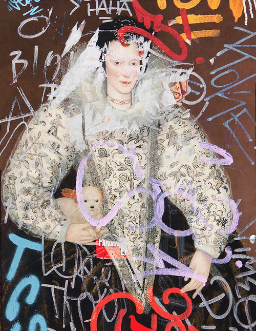 Marcus Gheeraerts the Younger Portrait of a Lady, With a Touch of Modern Poster Print - Irena Orlov