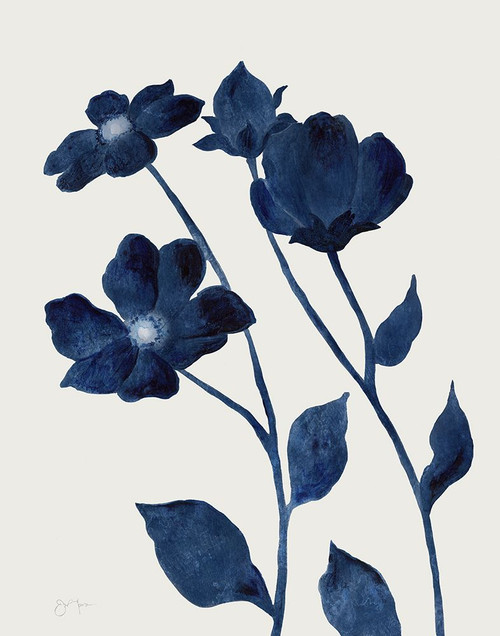 Indigo Bloom I Poster Print - Studios Tava