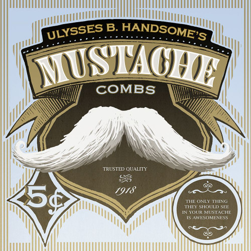 Mustache Combs Poster Print - Cory Steffen