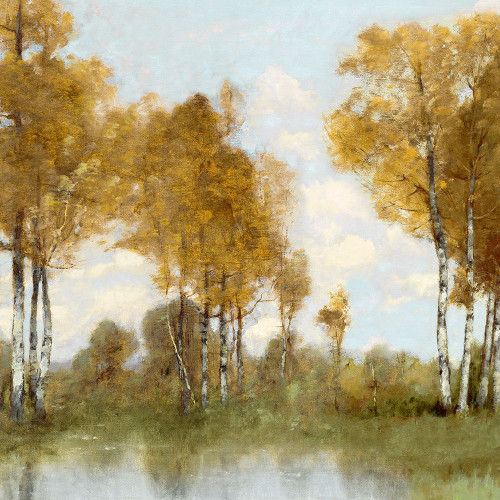Golden Tree Pond II Poster Print - Christy McKee