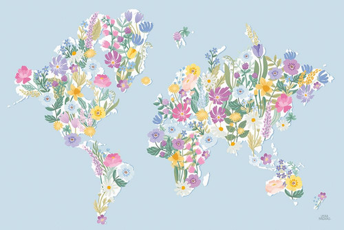 Spring Meadow World Poster Print - Laura Marshall