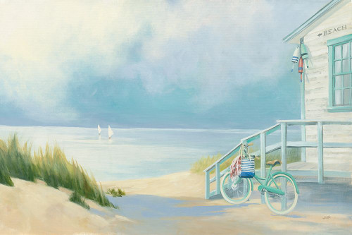 Morning Ride to the Beach Poster Print - Julia Purinton Morning Ride to the Beach Poster Print - Julia Purinton