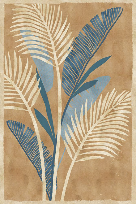 Cobalt Blue Palms III Poster Print - Flora Kouta