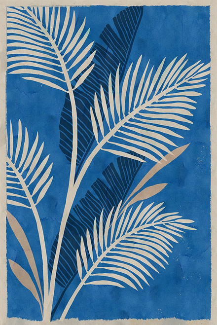 Cobalt Blue Palms Poster Print - Flora Kouta