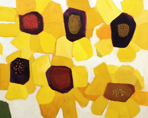 Six Sunflowers Poster Print - Anne Becker