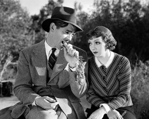 Clark Gable, Claudette Colbert, It Happened One Night, 1934 Poster Print - Hollywood Archive Vintage