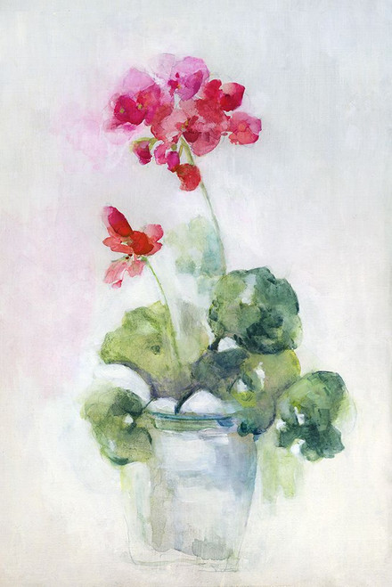Soft Geranium I Poster Print - Sally Swatland