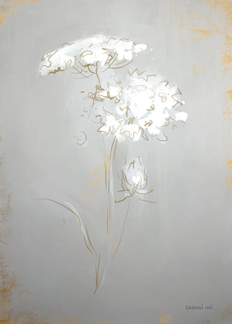 White Floral Sketch II Poster Print - Danhui Nai