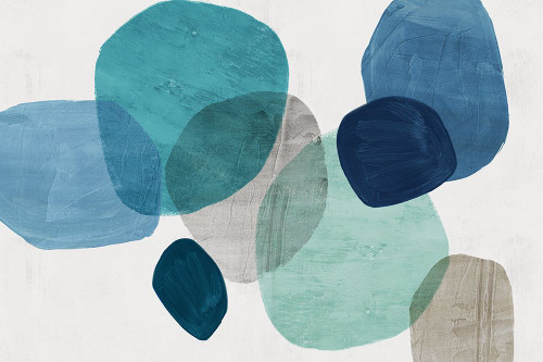 Blue Stone Pebbles I Poster Print - Emma Peal