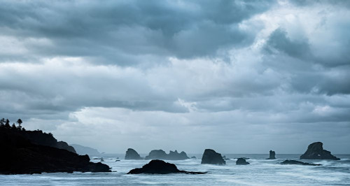 Churning Sea, Billowy Clouds Poster Print - Don Schwartz