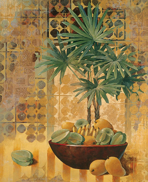 Potted Palm with Fruit I Poster Print - Unknown
