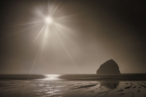 Moonbeams over the Pacific Poster Print - Don Schwartz