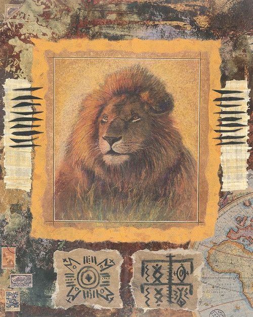 Lion Stamp Poster Print - Unknown