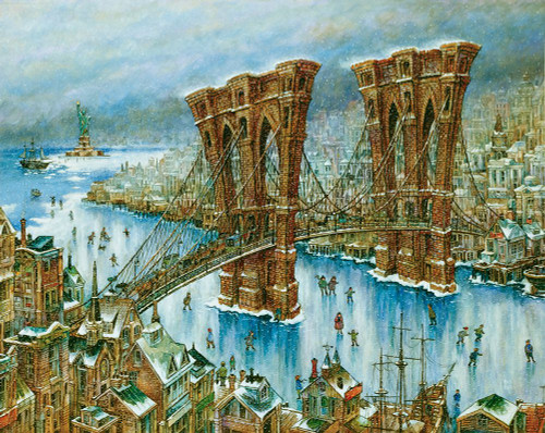 Brooklyn Bridge Poster Print - Bill Bell