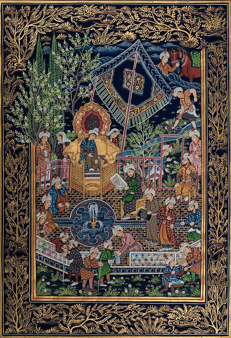 INDO-PERSIAN MINIATURE PAINTING Poster Print - Studio Imagineers