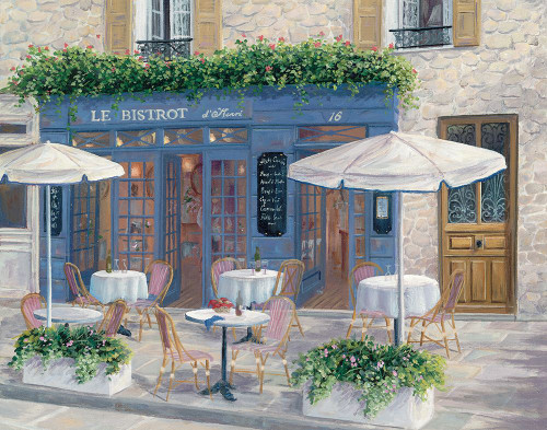 Le Bistrot Poster Print - Carol Saxe