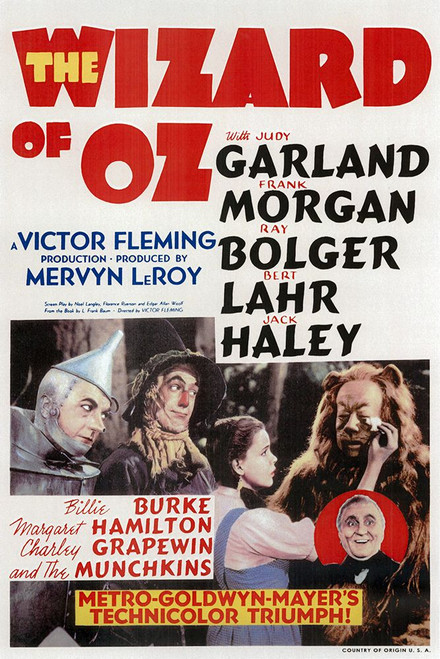 Wizard of Oz. 1939 Poster Print - Hollywood Archive Vintage