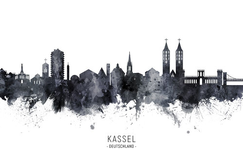 Kassel Germany Skyline Poster Print - Michael Tompsett